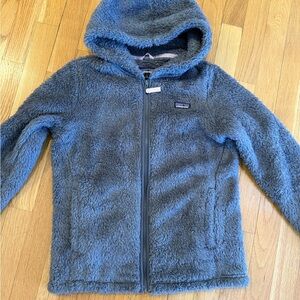 Patagonia Kids Fleece Hoodie in Blue